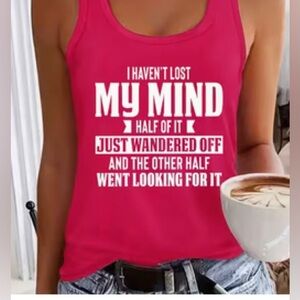 Women's Pink Graphic Tank Top